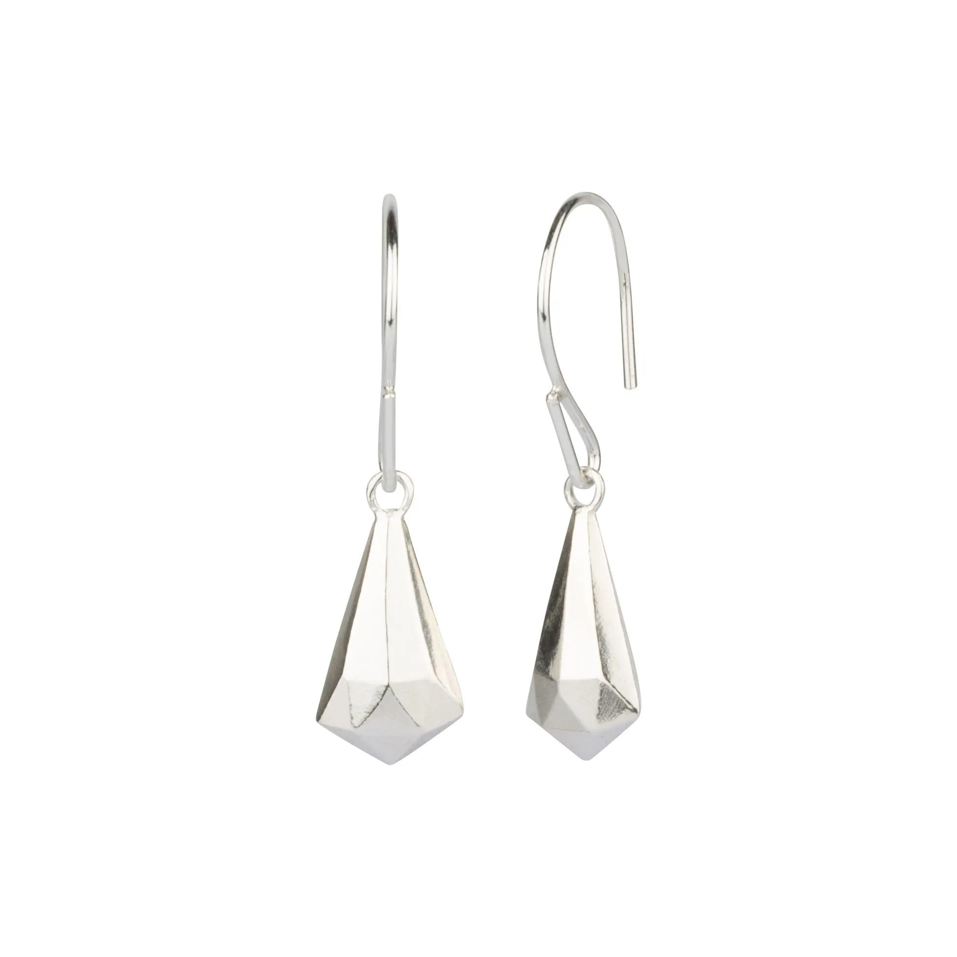 Silver Crystal Fragment Earrings