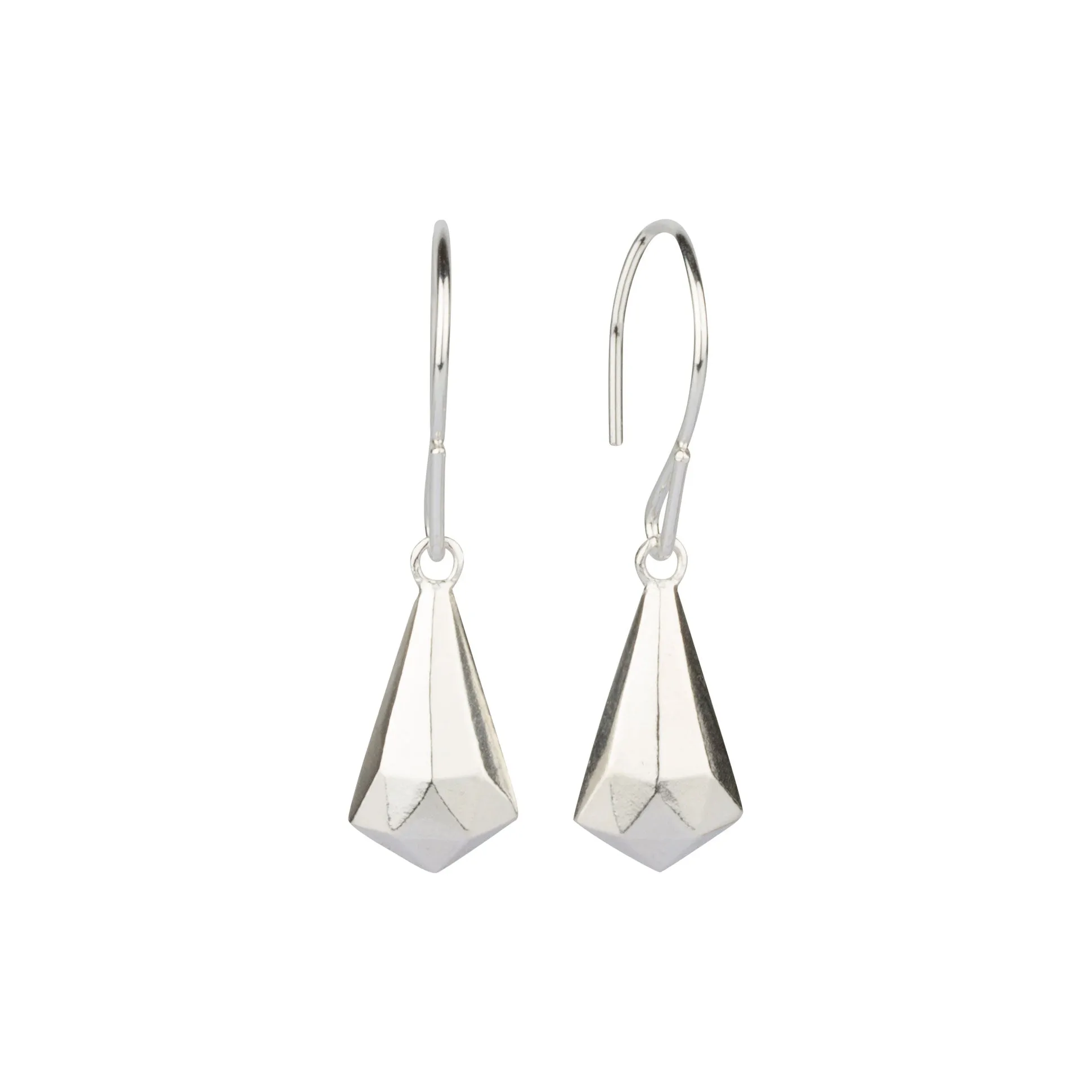Silver Crystal Fragment Earrings