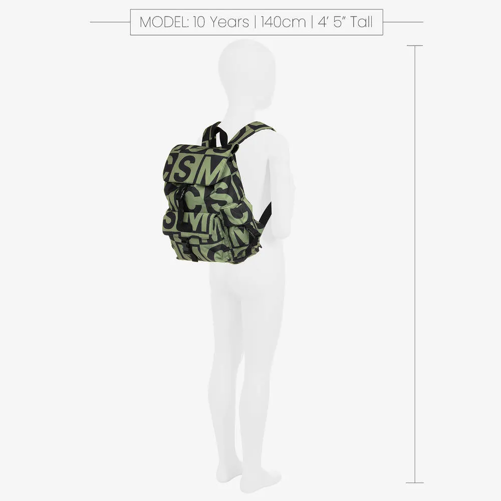 Stella  McCartney Kids Boys Green & Black Backpack (32cm)