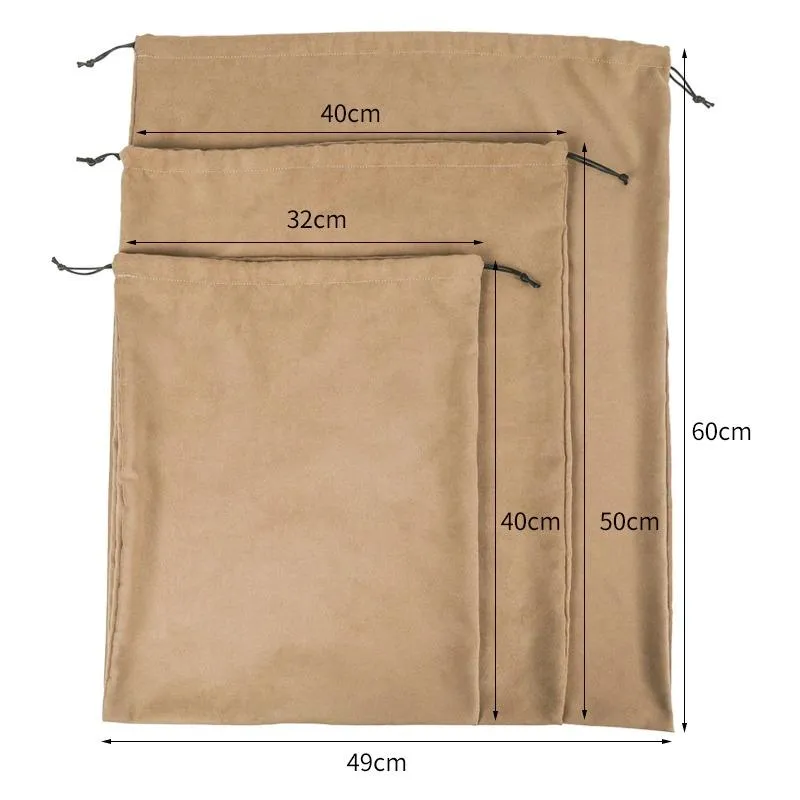 Suede Travel Shoe Bag