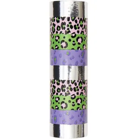 Wide Throwing Streamers - Silver Leopard Print (Pack of 9)